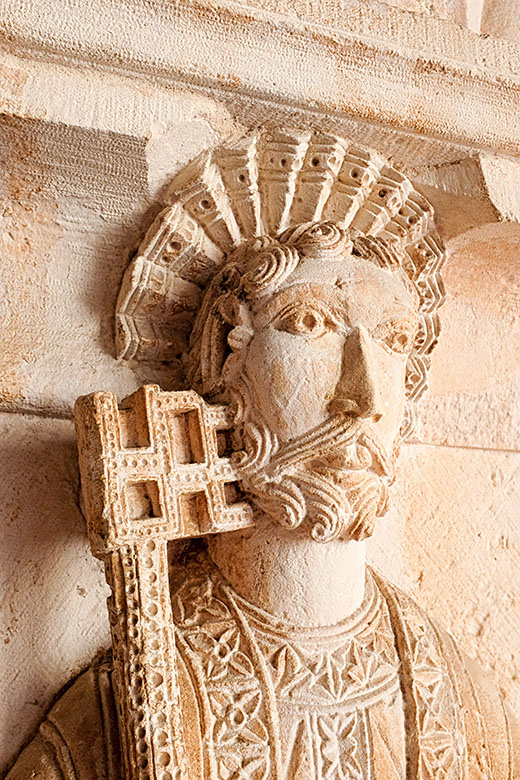 Carved decoration on a cloister column