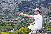 Eric pointing out the 'Puy de...