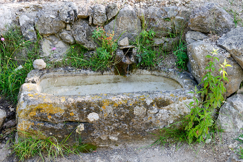 The old stone fountain