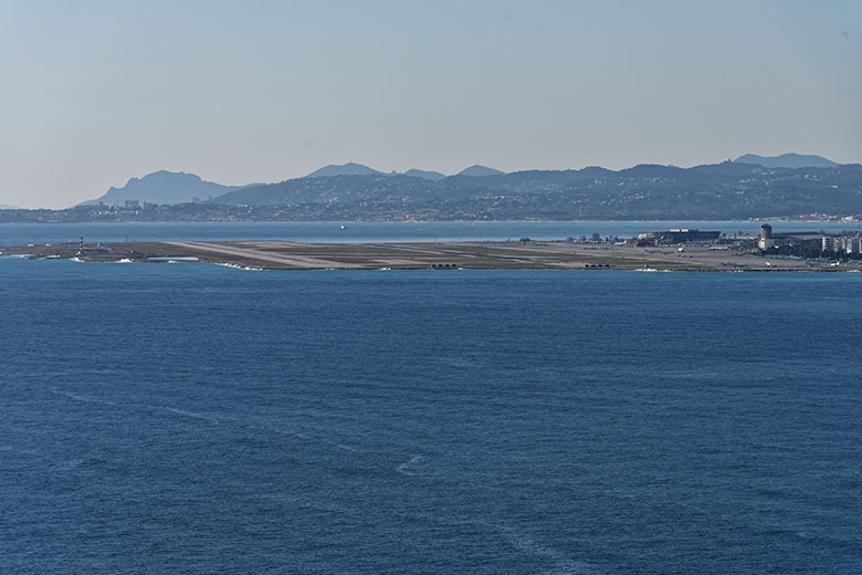Looking across the bay to Nice airport