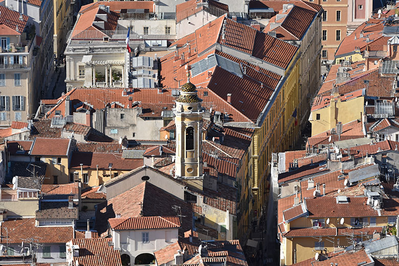 The view from the Nietzsche terrace into the old town...