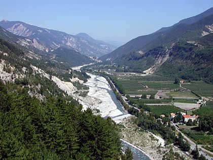 Looking down the Var valley