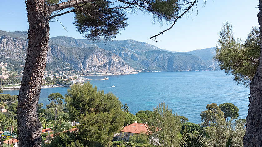 The Mediterranean from the villa entrance