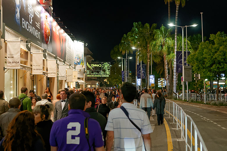 The Croisette at night