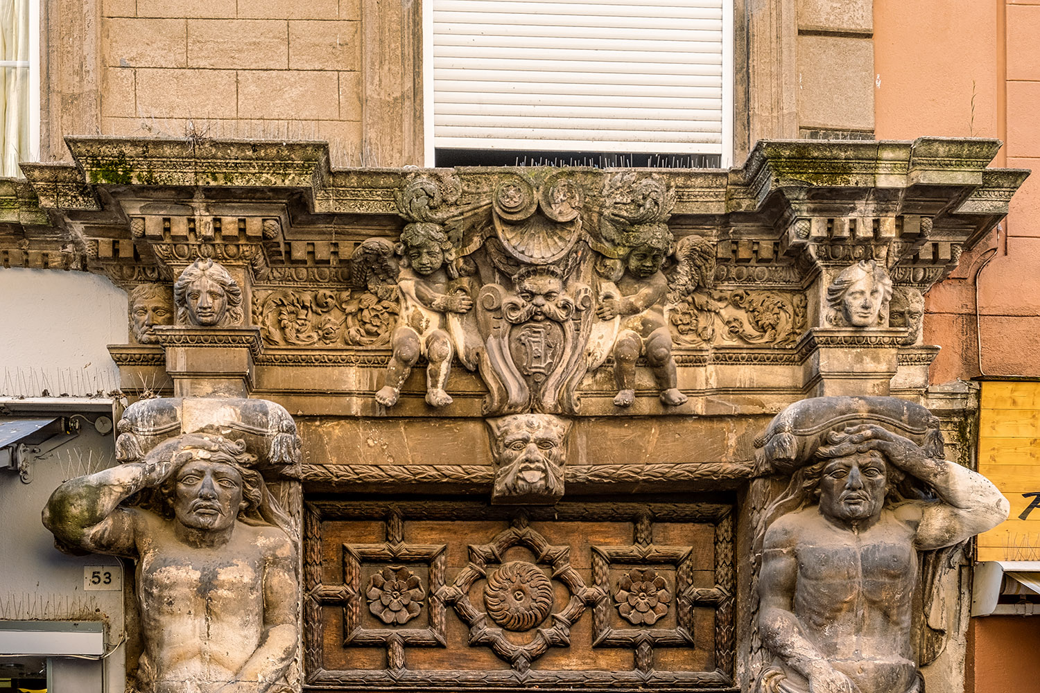 Very elaborate lintel in the same street