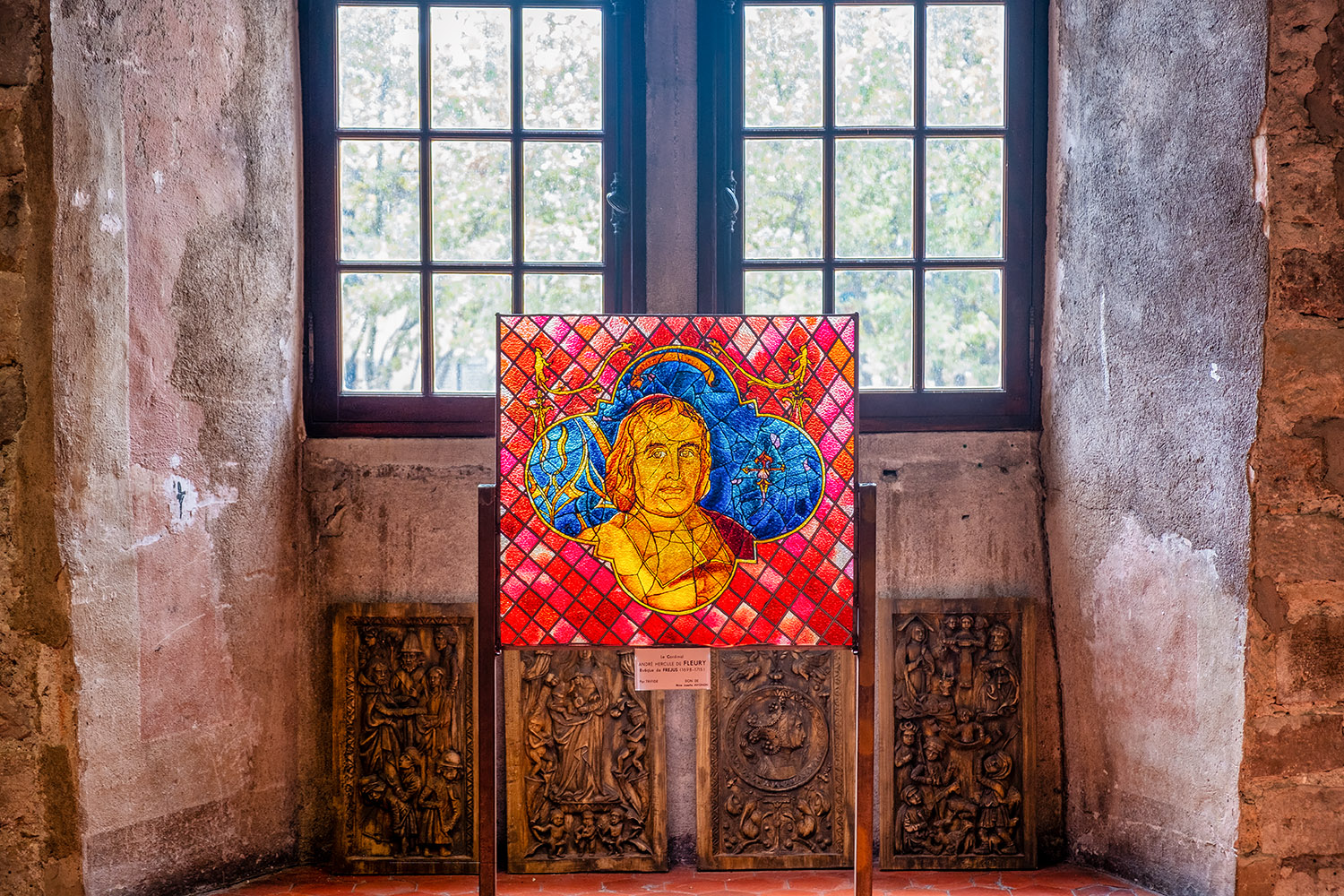 Portrait of bishop de Fleury in the chapter house