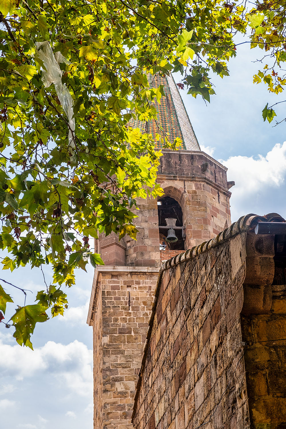 The belfry seen from the same location