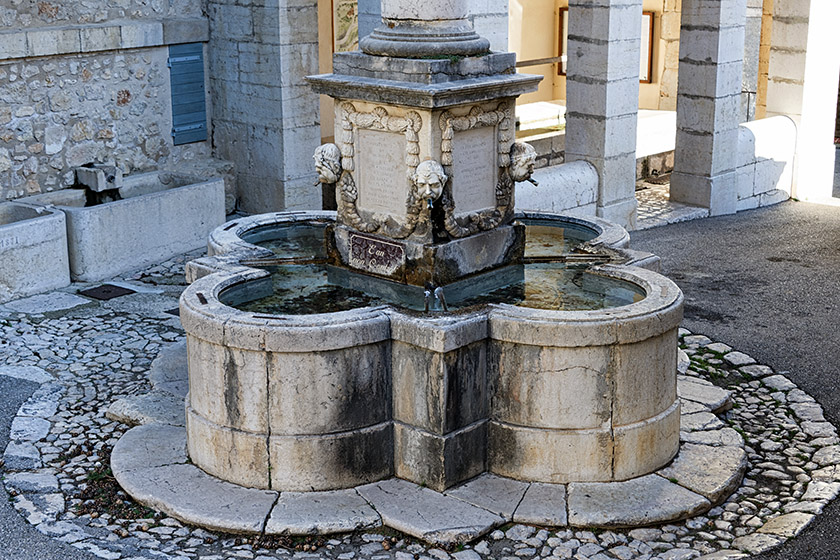 The village fountain dates from 1852