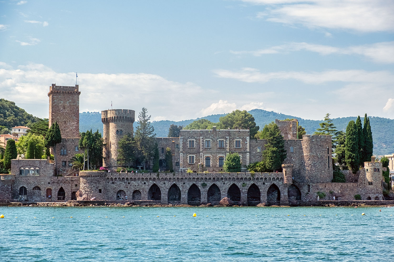 We got a great view of the castle as we headed into the harbor of Mandelieu–La Napoule