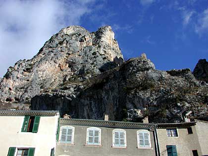 Mountains and houses