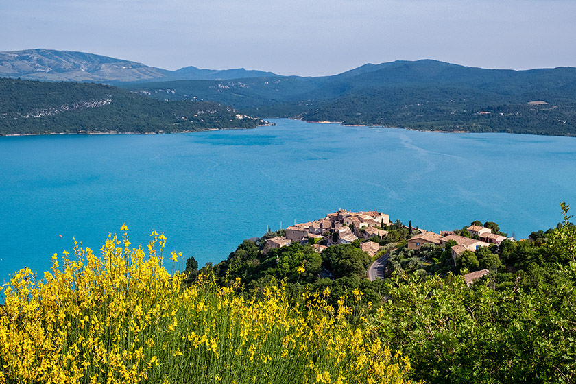 Looking down onto Sainte-Croix du Verdon