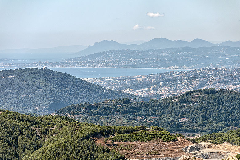 The view from Peille to the Esterel