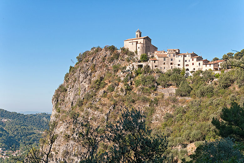 Looking at the village from the east