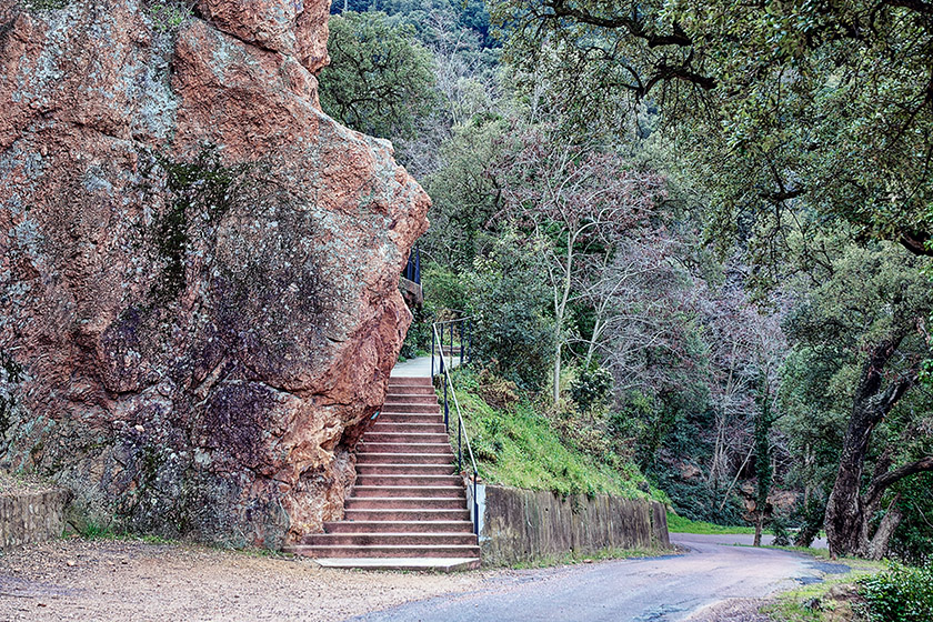 The hike starts at these steps...