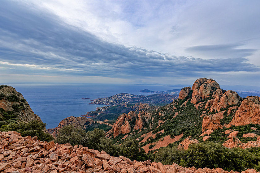 On the summit of the 'Pic du Cap Roux'