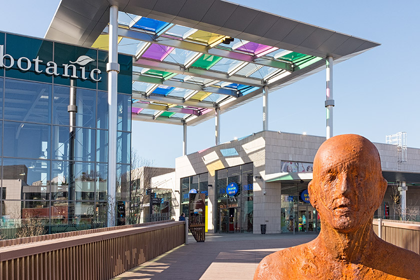 The head of 'Another time XIX', a sculpture by Antony Gormley