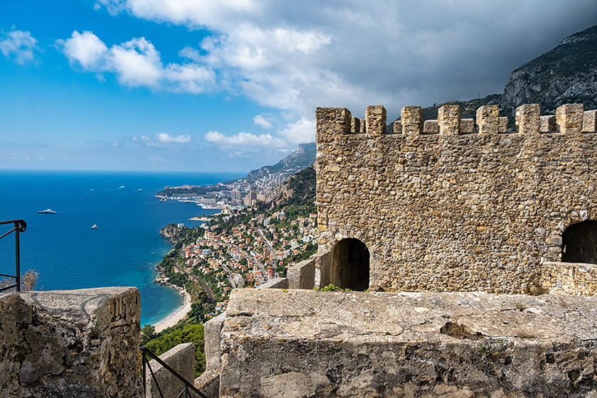 Looking from the castle towards Monaco in the southwest