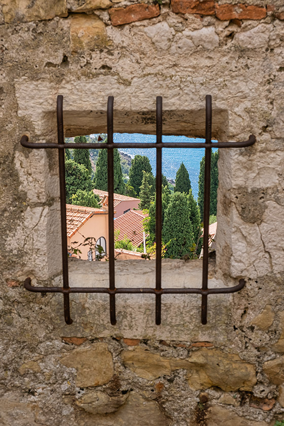 Looking down from the courtyard