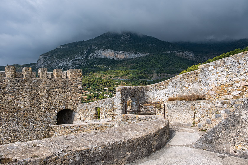 Ominous clouds are building up behind the castle