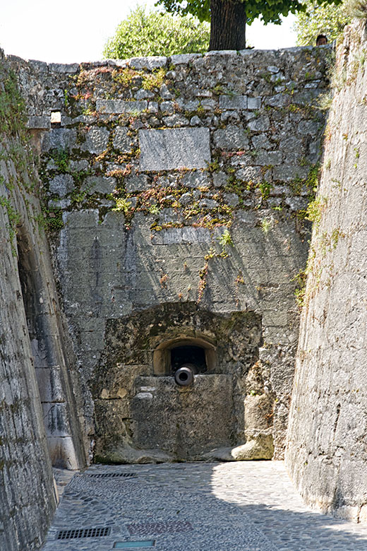 The entrance to the village is to the left