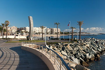 The promenade ends at the 'Place Bonaparte'