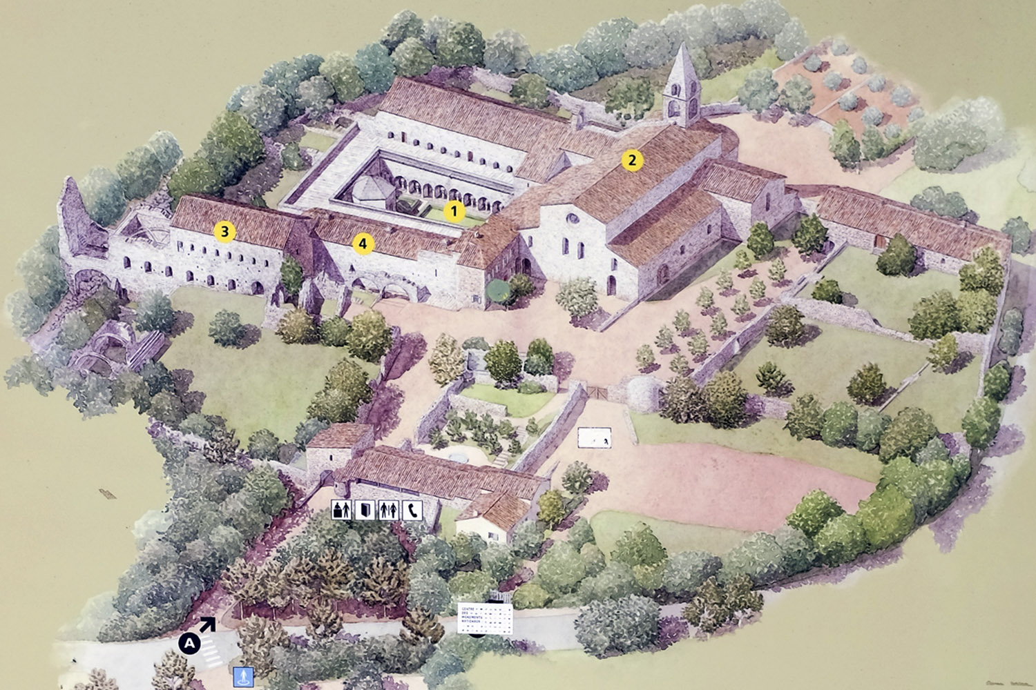 Thoronet Abbey Map