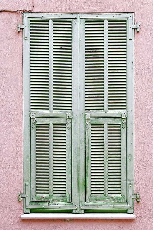 Green shutters