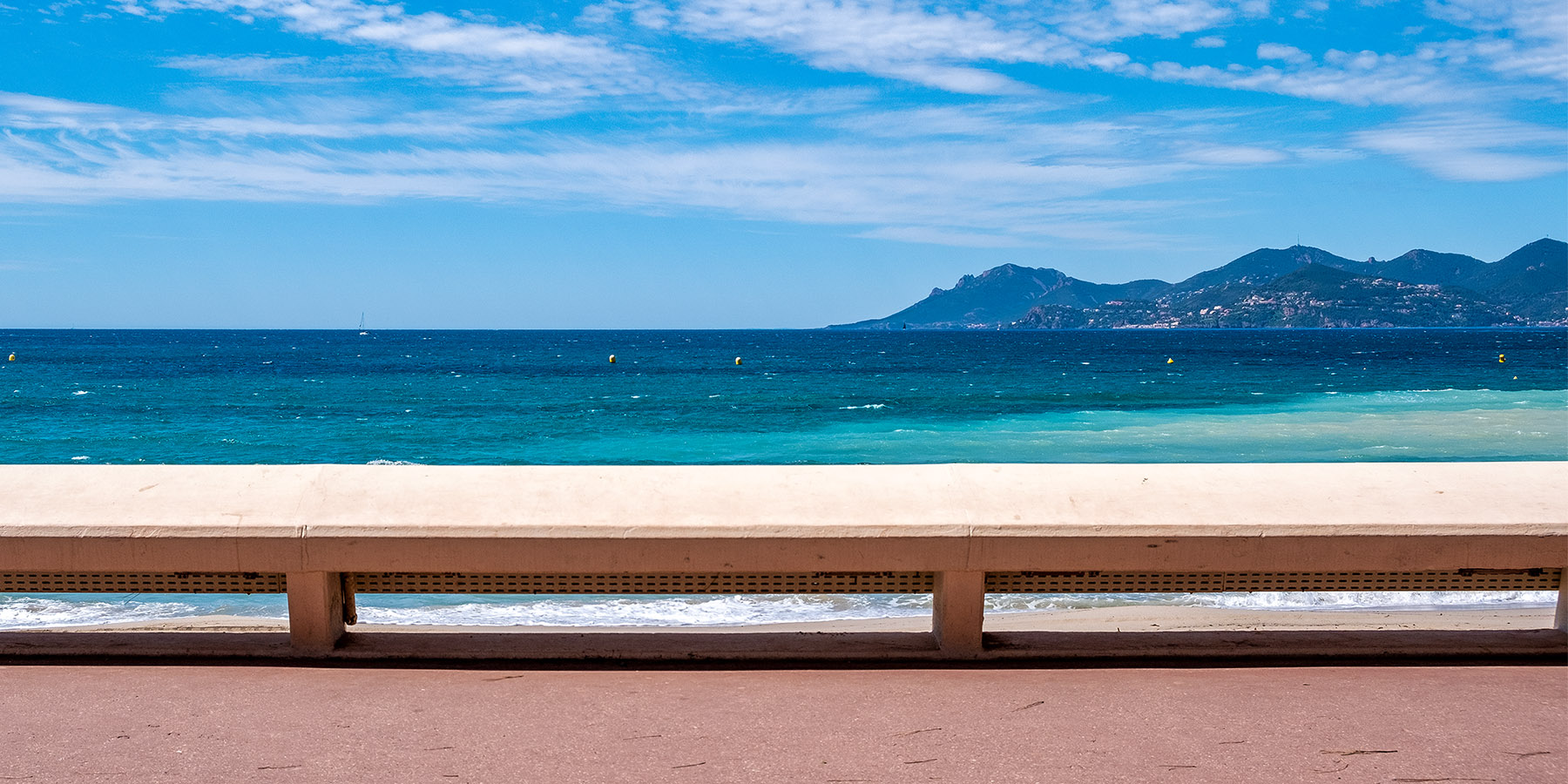 The iconic 'Croisette' seaside promenade is rarely as empty as it looks in this May 12, 2021 photo