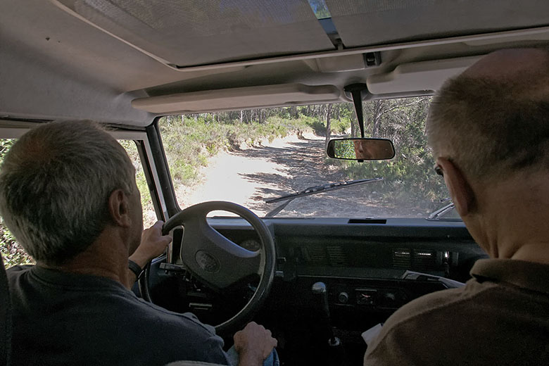 In the Land Rover