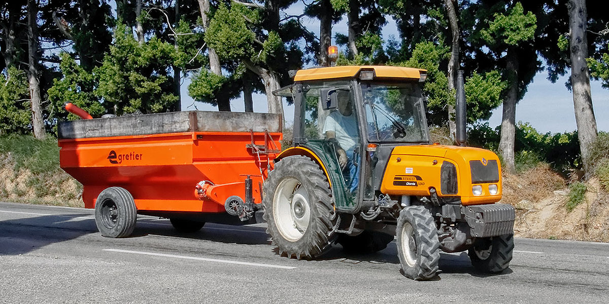 The harvesting bin is brought to the winery