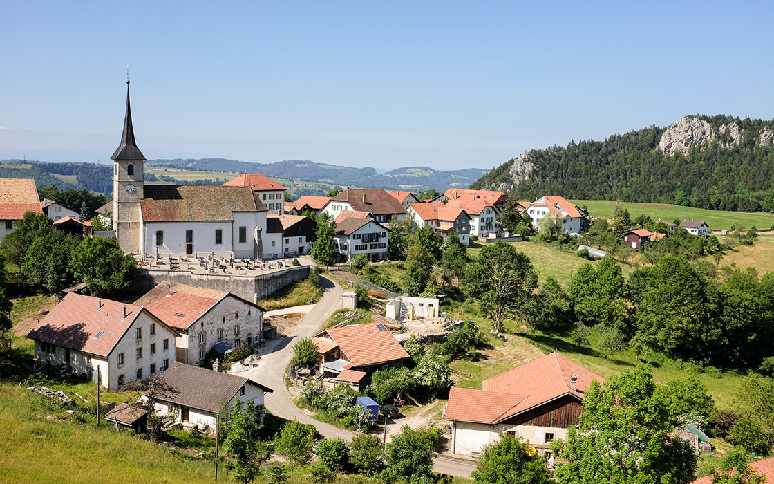The village of Saint Brais (Jura), Switzerland (Fujifilm X100S photo)