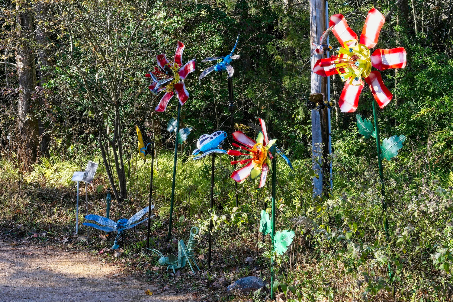 Grandpa's Garden by Hamidou Sissoko, Pittsboro, NC (Scrap metal, paint)