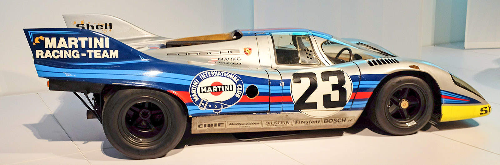 The car that won the 1971 edition of the 24 Hours of Le Mans: A Type 971K driven by Helmut Marko and Gijs van Lennep