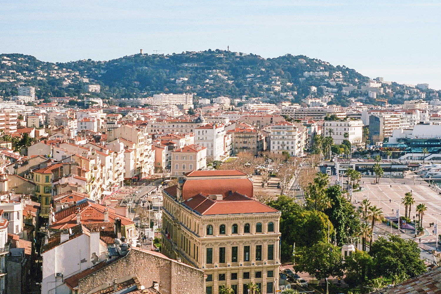 Cannes, view onto the town from Le Suquet