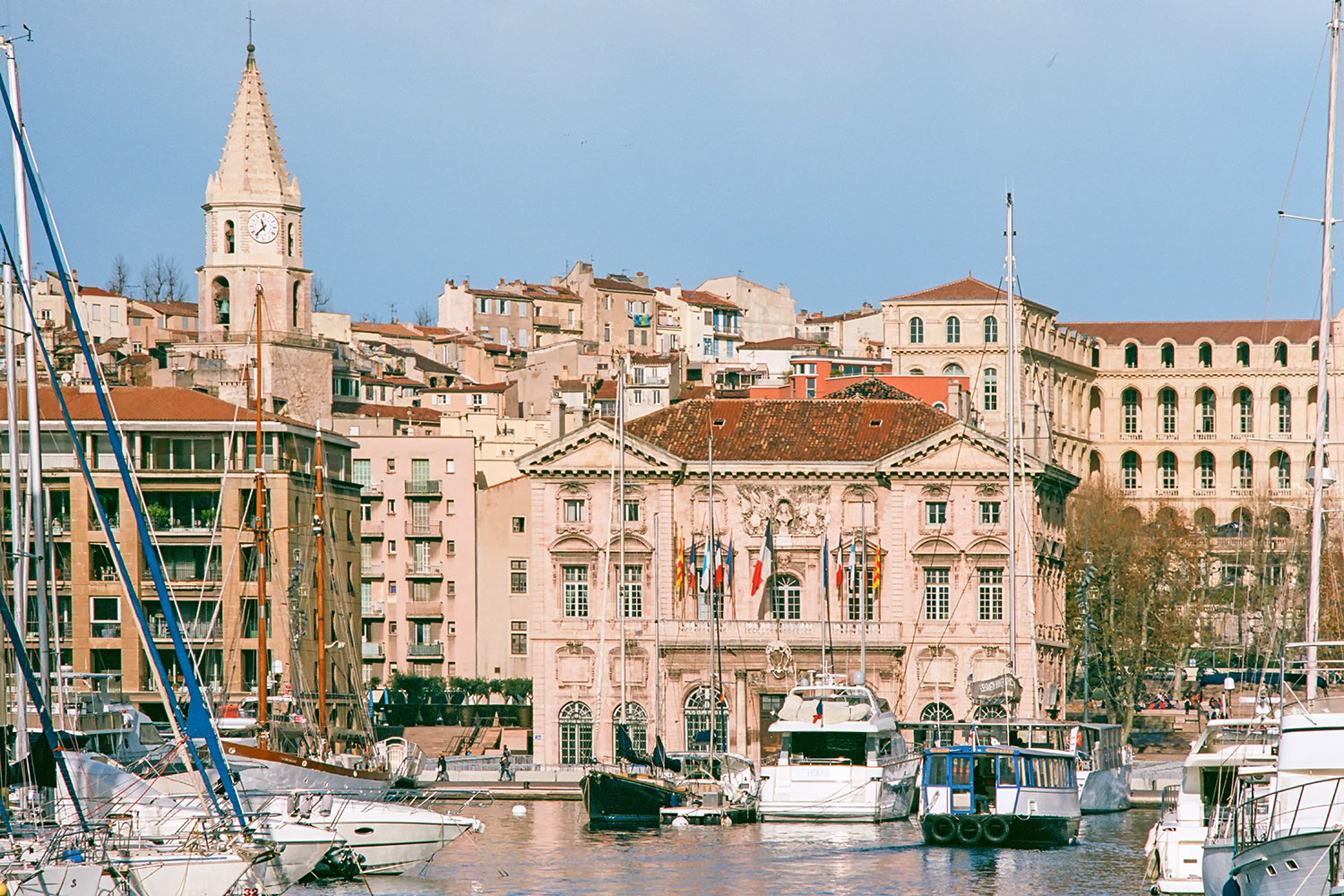 Marseille, City Hall from across the old harbor