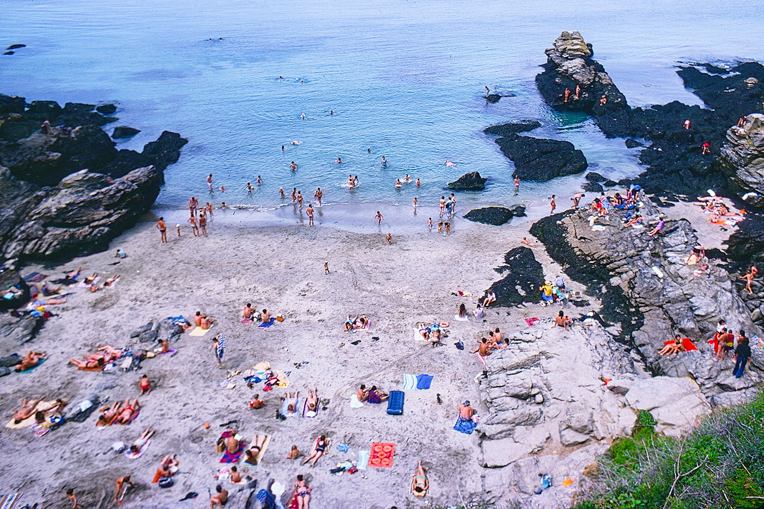 One of several small town beaches west of the harbor