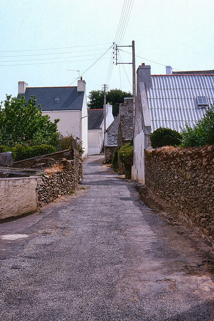 Entering a village