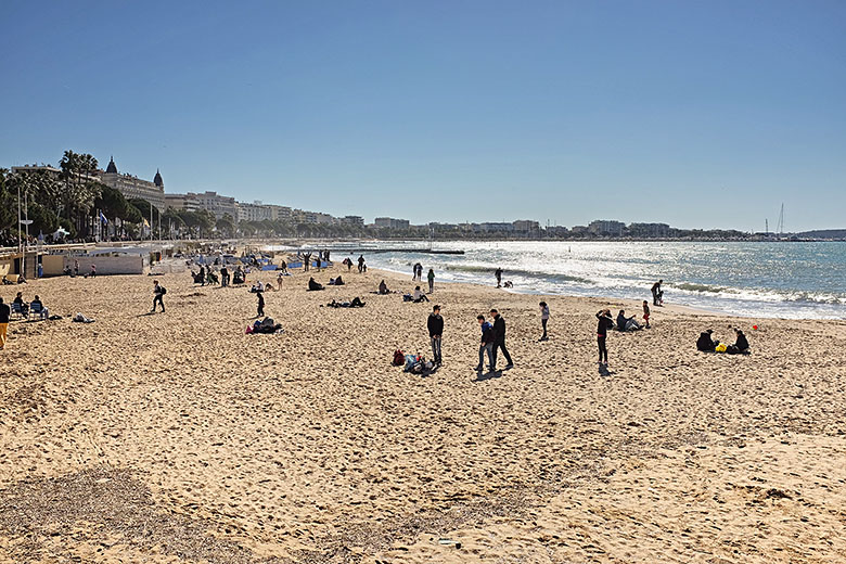 The water is still too cold, but the beach is OK