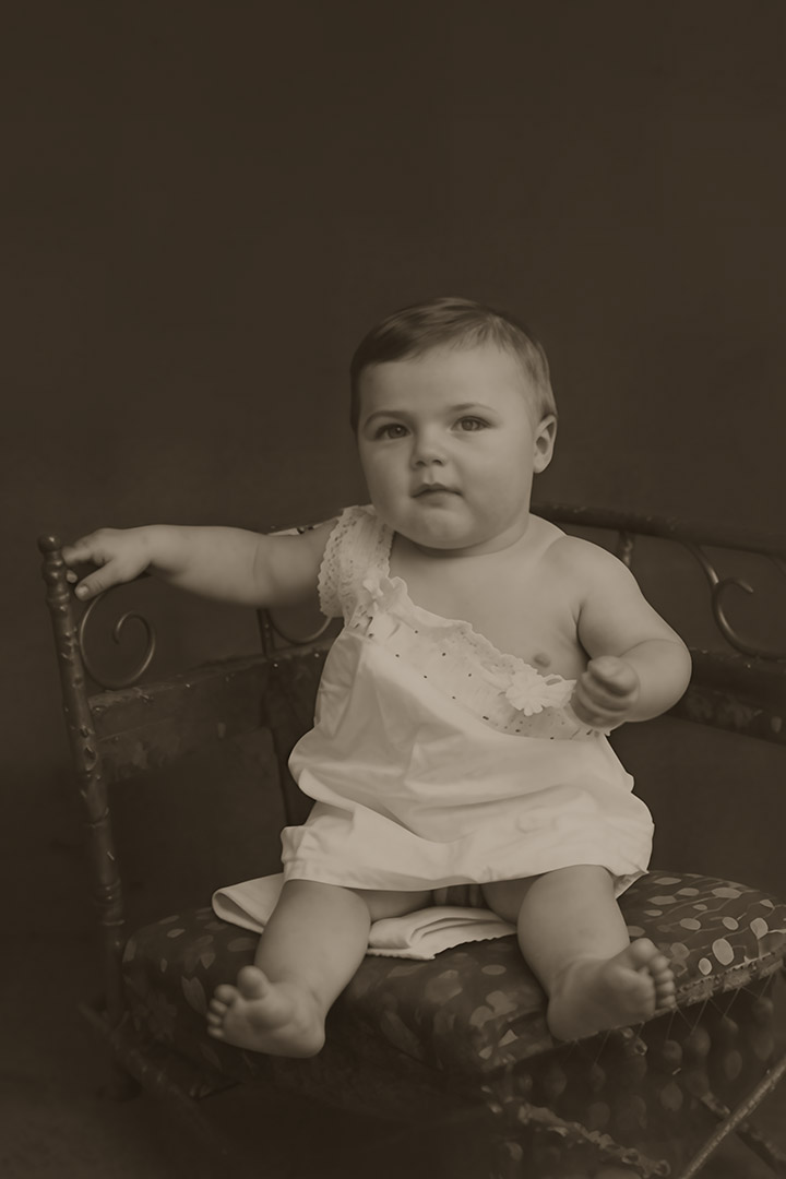 After processing, Baby portrait (1911)