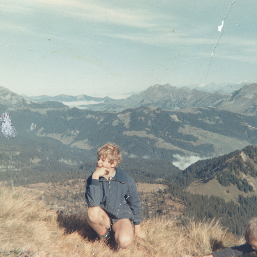 Before processing, Hiking in the mountains (1965)