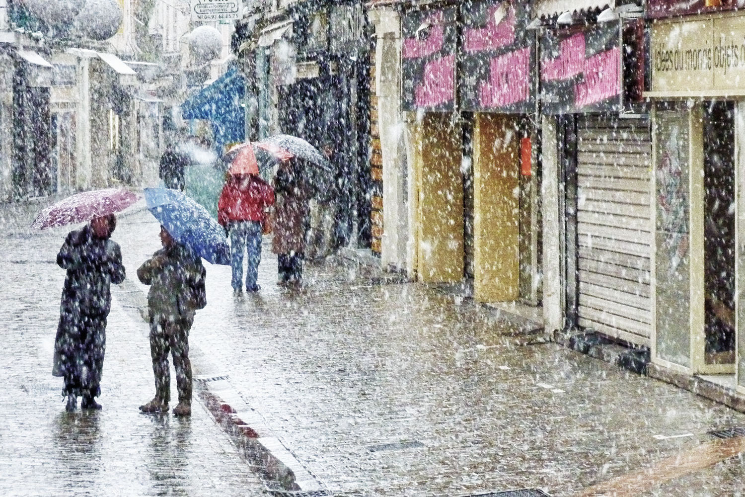 The 'Rue Meynadier' in the snow