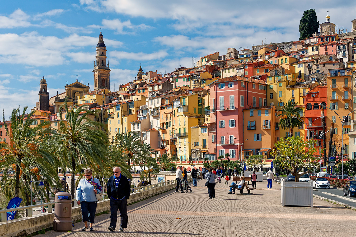 The waterfront promenade in Menton