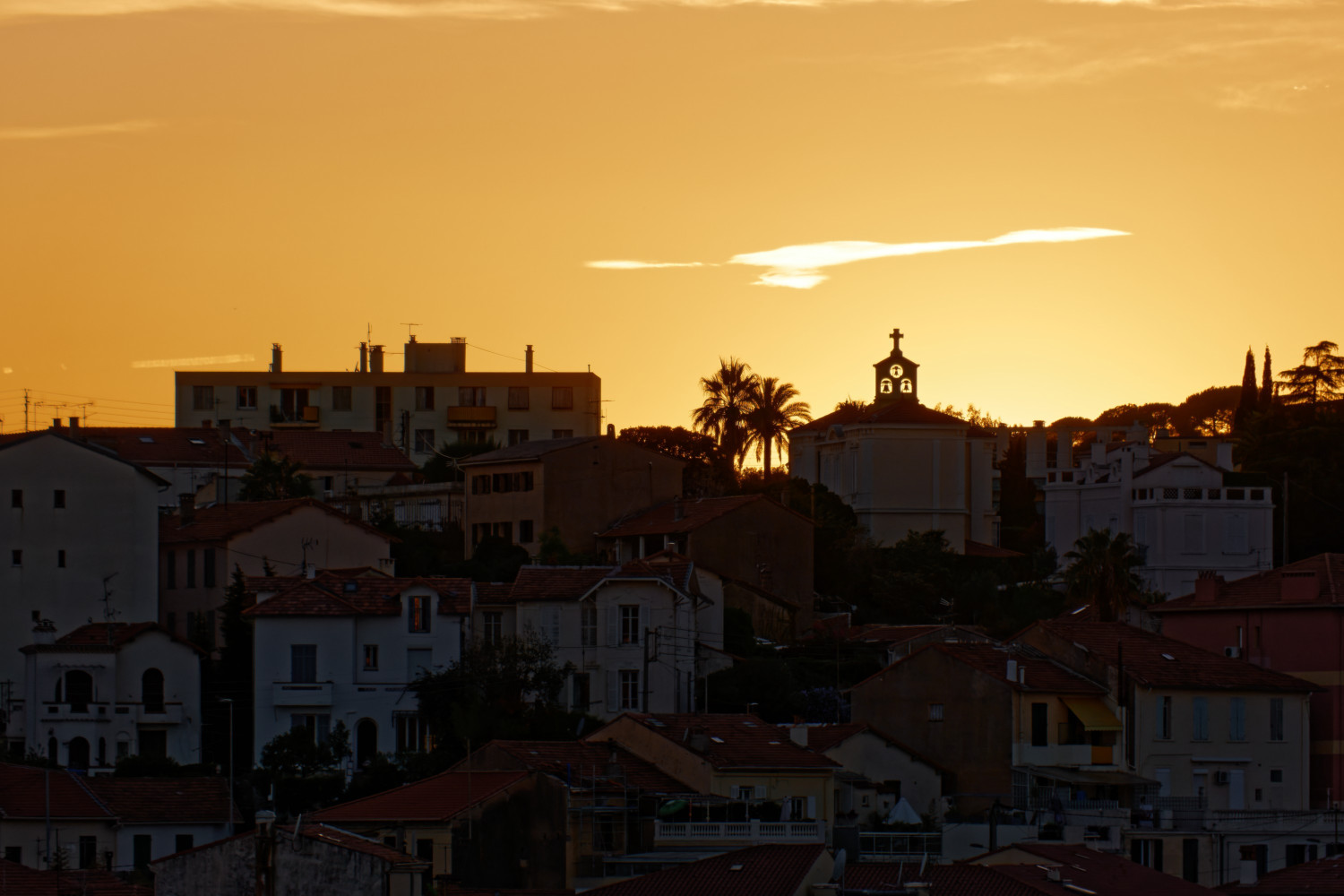 Evening view from our bedroom balcony