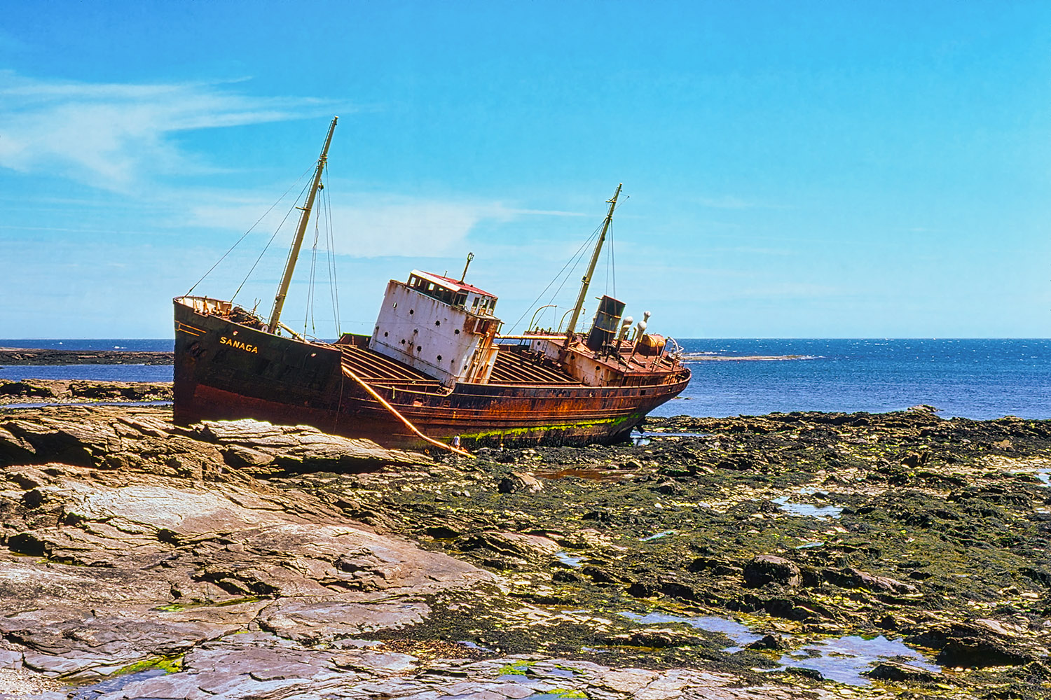What was left of the 1971 Sanaga shipwreck