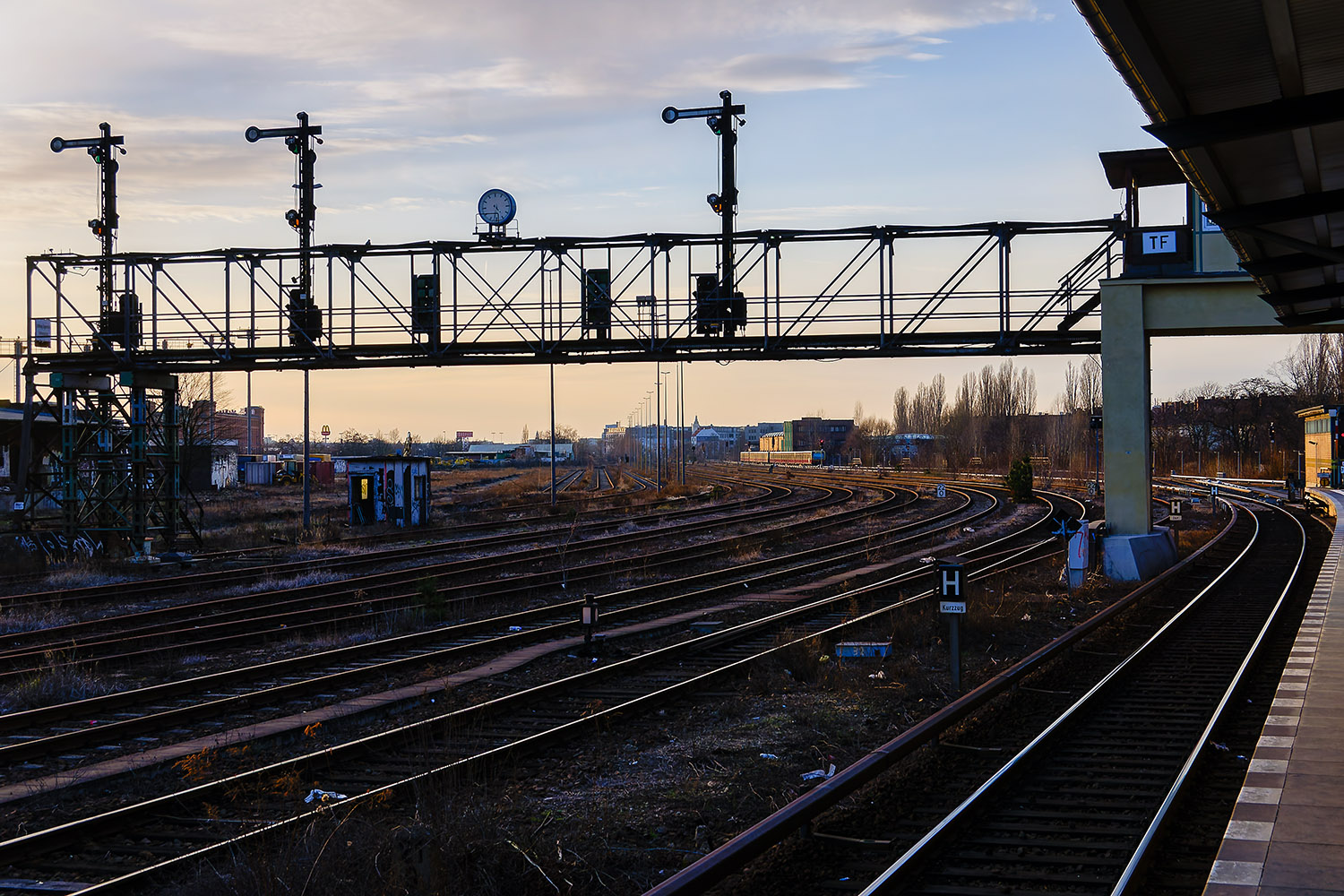 Waiting for a train at an S-Bahn station