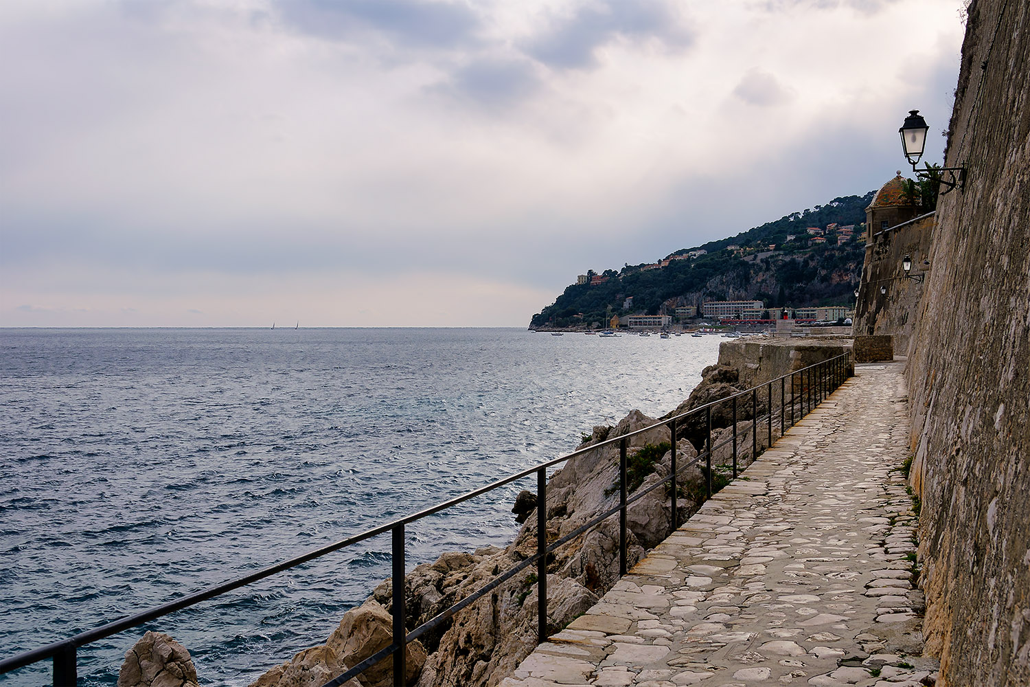 Walkway along the Mediterranean