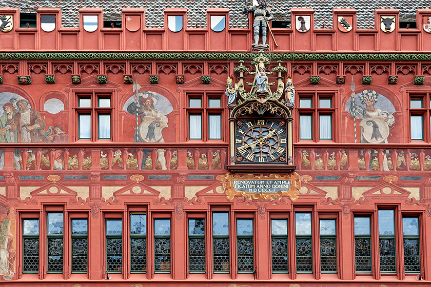 Basel, Switzerland, City Hall, 57mm (corrected)