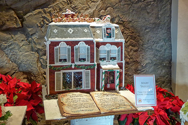 One of the beautiful gingerbread houses