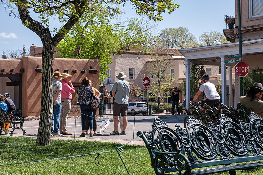 At the northeast corner of Santa Fe Plaza