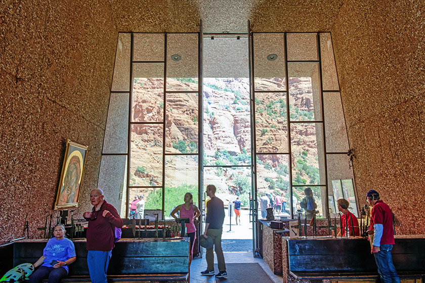 Looking from the altar to the entrance